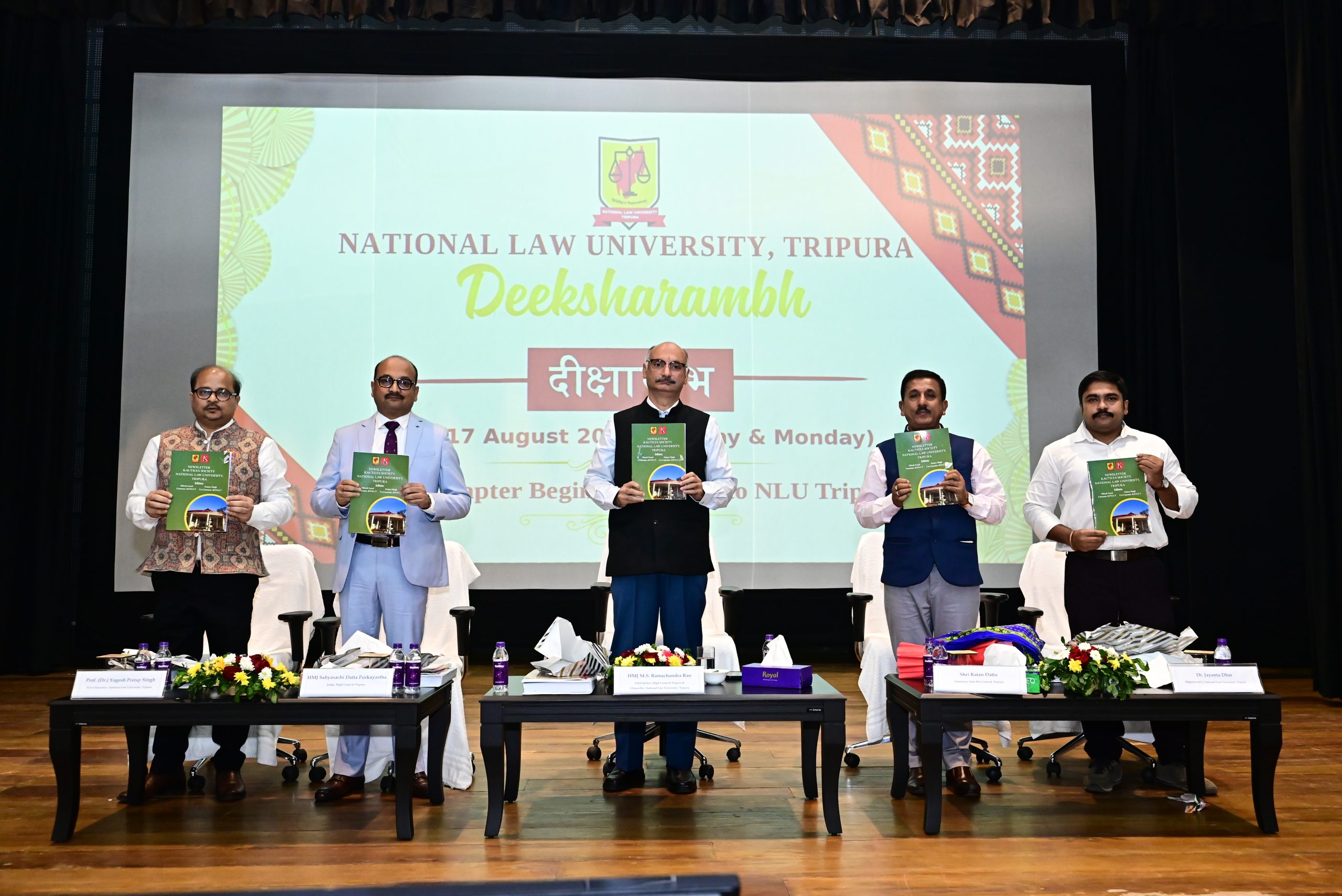 Release of Official Newsletter of the Kautilya Society, National Law University Tripura